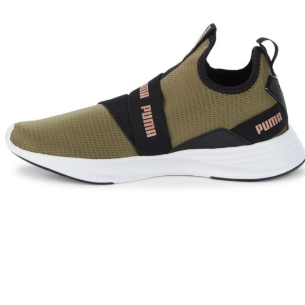 Puma Olive and Black Athletic Shoes